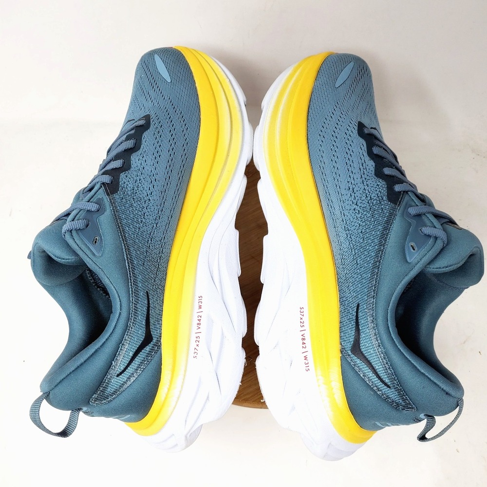 Hoka One One Bondi 8 Running Shoes Mens 9.5 D Lace Up Comfort Gym Sneaker - Picture 10 of 14